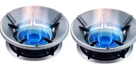 Kiyansh Enterprise gas saver burner stand | fire and windproof gas saver jali ring | gas saver protector flame | gas energy saver stand set for all gas stove, Open(PACK 2)